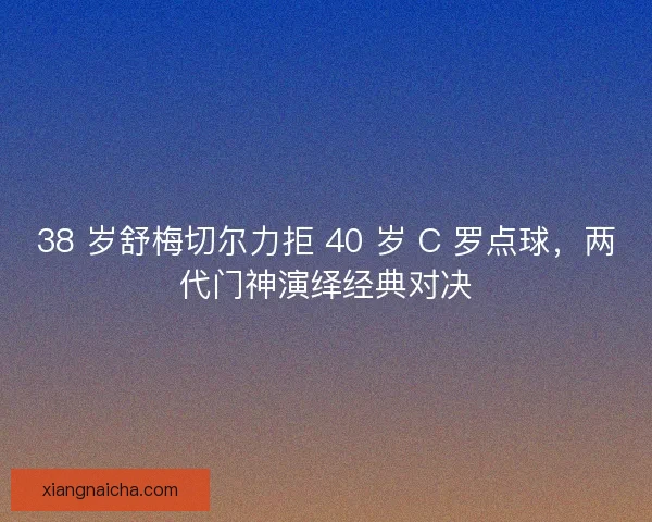 38 岁舒梅切尔力拒 40 岁 C 罗点球，两代门神演绎经典对决